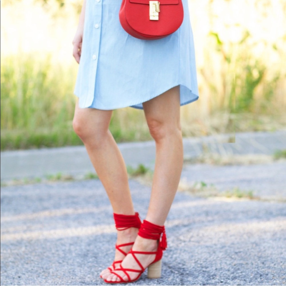 Rare find! Jeffrey Campbell Despina red sandal